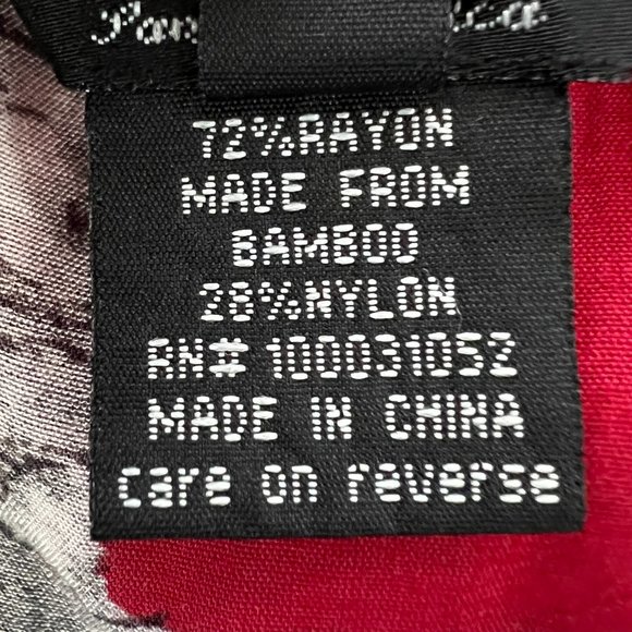 Citron Red Multicolor Patchwork Pattern Short Sleeve Tunic Sz L - Picture 10 of 11